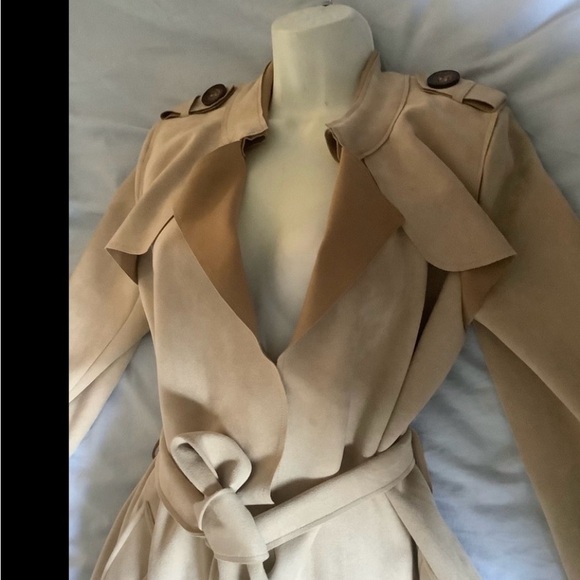 Love Token Jackets & Blazers - 💥HP💥 MAKE OFFER -  high end Suede beige coat